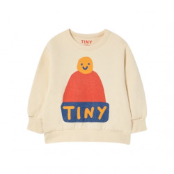 Tiny Cottons : Sweatshirt Beanie graphic enfant - light cream