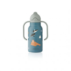 Liewood : Gourde Kimmie 250ml - arctic sea / ocean view
