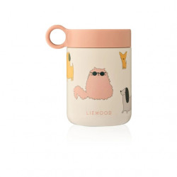 Liewood : Pot alimentaire Kiani - cats and dogs / sandy