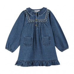 Emile et Ida : Robe denim enfant - brodée