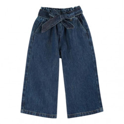 Emile et Ida : Pantalon large ceinture denim enfant