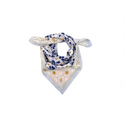 Love Explorers : Foulard mon petit indispensable flower seventies - blue