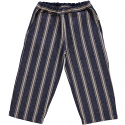 Poudre Organic : Pantalon pomelos enfant - rayures bleues