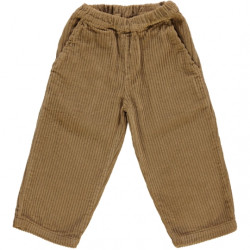 Poudre Organic : Pantalon Pomelos velours côtelé enfant - dull gold