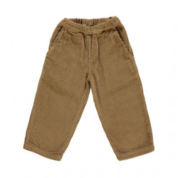 Poudre Organic : Pantalon Pomelos velours côtelé bébé - dull gold