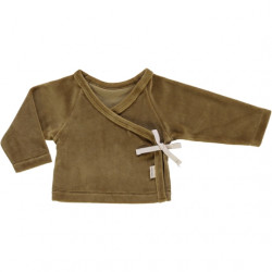 Poudre Organic : Cache-coeur Crocus velours bébé - dull gold