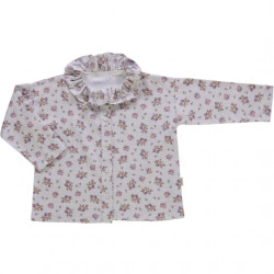 Poudre Organic : Blouse Colchique fleuri enfant - rose gris