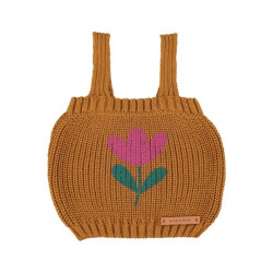Piupiuchick : Débardeur en tricot imprimé fleur - camel