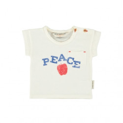 Piupiuchick : T-shirt imprimé peace bébé - écru