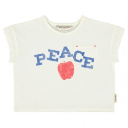 Piupiuchick : T-shirt imprimé peace enfant - écru