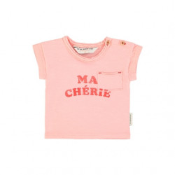 Piupiuchick : T-shirt imprimé ma chérie bébé - rose