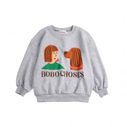 Bobochoses : Sweatshirt Friends in a pickle enfant - heather grey