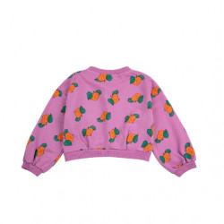 Bobochoses : Sweat crop Tangerine all over enfant - purple