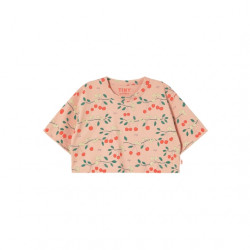 Tiny Cottons : T-shirt crop Cherry Trees enfant - wild rose