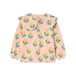 Tiny Cottons : sweat fleuri enfant - vieux rose
