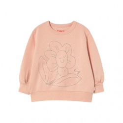 Tiny Cottons : Sweatshirt graphique fleur - vieux rose