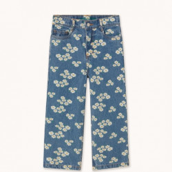 Tiny Cottons : Jean imprimé blossoms enfant - denim délavé