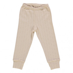 Poudre Organic : Leggings Basilic bébé - pointelle biscotti