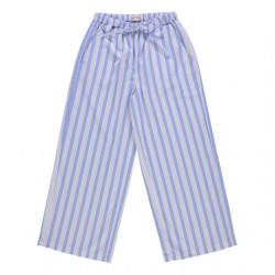 Poudre Organic : Pantalon Cerise femme - rayures bleues
