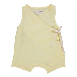 Poudre Organic : Jumpsuit Clematite bébé - pastel yellow