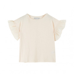 Émile & Ida : T-shirt flammé enfant - crème
