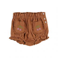 Émile & Ida : Bloomer poches brodées bébé - brownie
