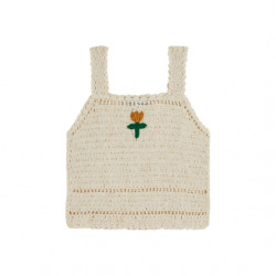 Émile & Ida : Top crochet tulipe enfant - crème