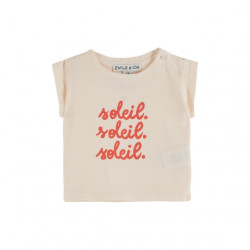 Émile & Ida : T-shirt fête des mères bébé - crème