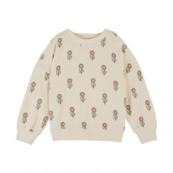 Émile & Ida : Sweat-shirt éponge enfant - imprimé margot crème