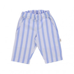 Poudre Organic : Pantalon Coing bébé - rayures bleues