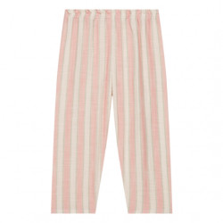 Studio Boheme : Pantalon Cousin rayé enfant - strawberry pistachio