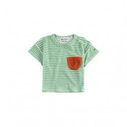 Bobochoses : T-shirt Terry bébé - green stripes