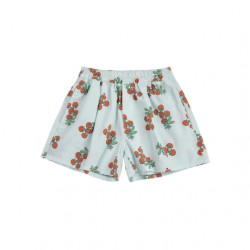 Bobochoses : Short enfant juicy tomatoes woven - light blue