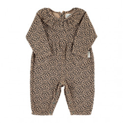 Piupiuchick : Combinaison bébé - marron/léopard