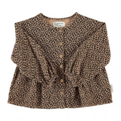 Piupiuchick : Blouse enfant - marron/léopard