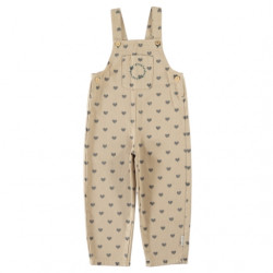 Piupiuchick : Salopette enfant - beige/coeurs noirs