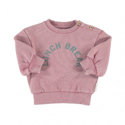 Piupiuchick : Sweat-shirt oversize bébé - rose/lunch break