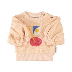 Piupiuchick : Sweat à manches ballons bébé - rose clair/lampe