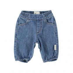 Piupiuchick : Pantalon denim bébé - bleu marine délavé