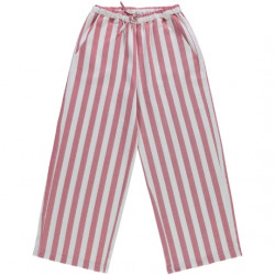 Poudre Organic : Pantalon denim Cerise enfant - rayures rouges