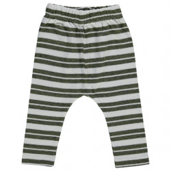 Poudre Organic : Leggings Spray bébé - rayures vertes/écrues