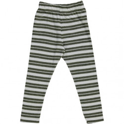 Poudre Organic : Leggings Spray enfant - rayures vertes/écrues
