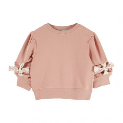 Émile & Ida : Sweat manches noeud enfant - sakura