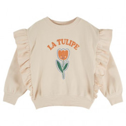 Émile & Ida : Sweat volant Tulipe enfant - farine