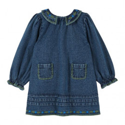 Émile & Ida : Robe brodée enfant - denim