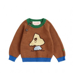Bobo Choses : Pull bébé - mush monster jacquard