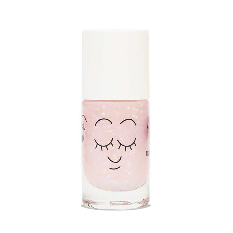 Vernis enfant "Polly" Rose transparent à paillettes - Nailmatic
