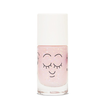 Vernis enfant "Polly" Rose transparent à paillettes - Nailmatic