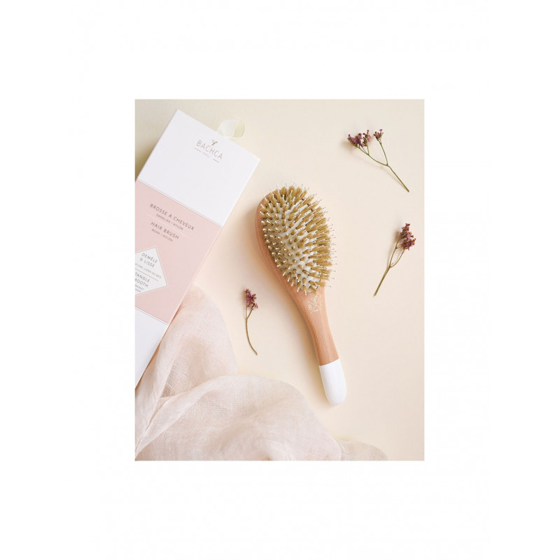 Brosse en Bois, démélante et lissante (grande) - Bachca