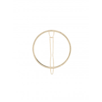 Barrette ronde en métal doré - Bachca